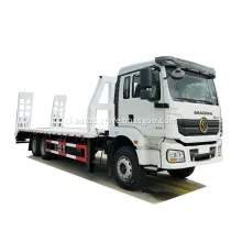 Shacman 6X4 10 Wheels Flat Bed Truck with Rear Climb Ladder for Heavy Equipment Machinery Transportation
